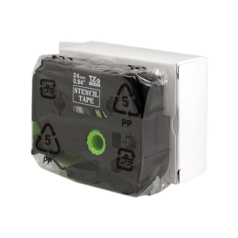 ORIGINAL Brother Nastro Bianco su trasparente STe-151 ST-151 24 mm x 3 m, non laminato, nastro con stampino