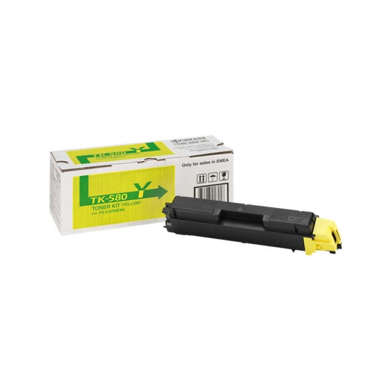 ORIGINAL Kyocera toner giallo TK-580y 1T02KTANL0 ~2800 Seiten