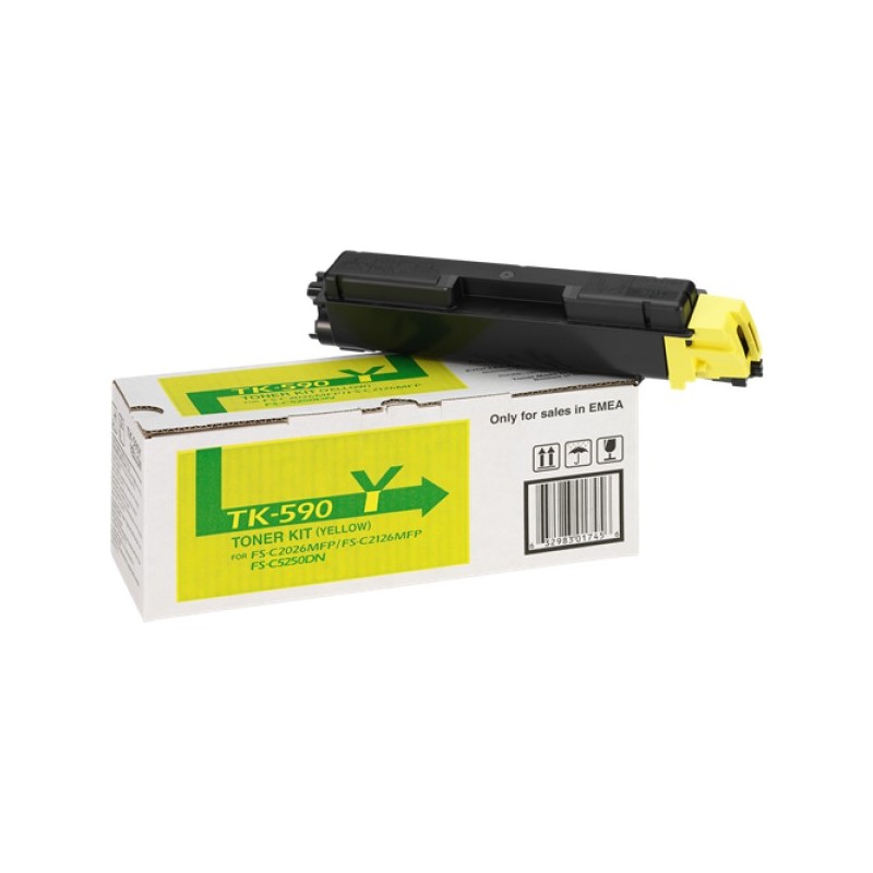 ORIGINAL Kyocera toner giallo TK-590y 1T02KVANL0 ~5000 Seiten