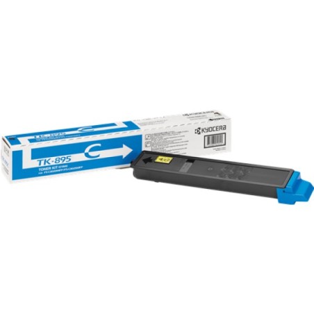ORIGINAL Kyocera toner ciano TK-895c 1T02K0CNL0 ~6000 Seiten