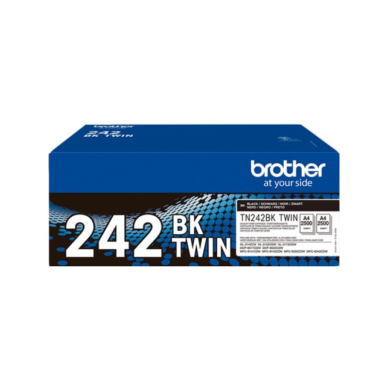ORIGINAL Brother Multipack nero TN-242BK TWIN ~2500 Seiten