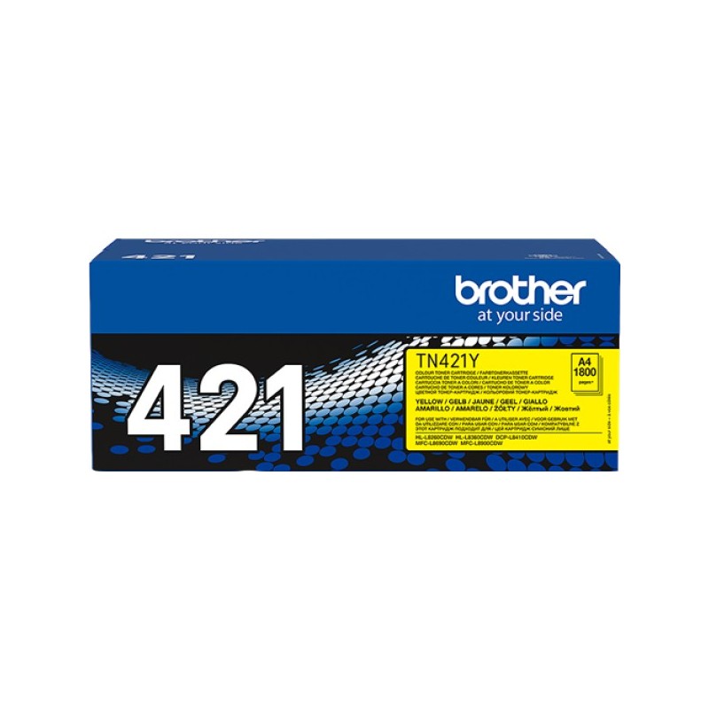 ORIGINAL Brother toner giallo TN-421Y 421 ~1800 Seiten