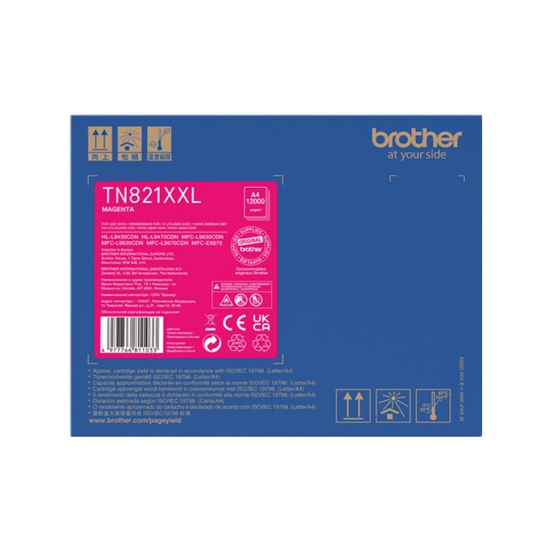 ORIGINAL Brother toner magenta TN-821XXLM 821XXL ~12000 Seiten