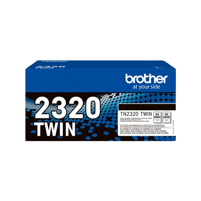 ORIGINAL Brother Multipack nero TN-2320 TWIN ~2600 Seiten 2600 pagine