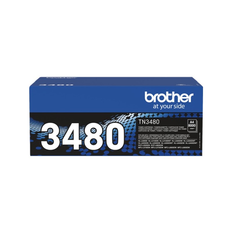 ORIGINAL Brother toner nero TN-3480 3480 ~8000 Seiten
