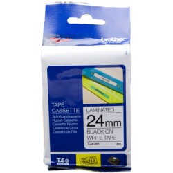 ORIGINAL Brother Nastro Nero su bianco TZe-251 TZ-251 24 mm x 8 m, laminato