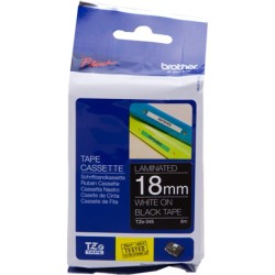 ORIGINAL Brother Nastro Bianco su nero TZe-345 TZ-345 18 mm x 8 m, laminato