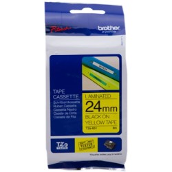 ORIGINAL Brother Nastro Nero su giallo TZe-651 TZ-651 24 mm x 8 m, laminato