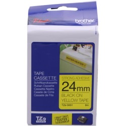 ORIGINAL Brother Nastro Nero su giallo TZe-S651 TZ-S651 24 mm x 8 m, laminato