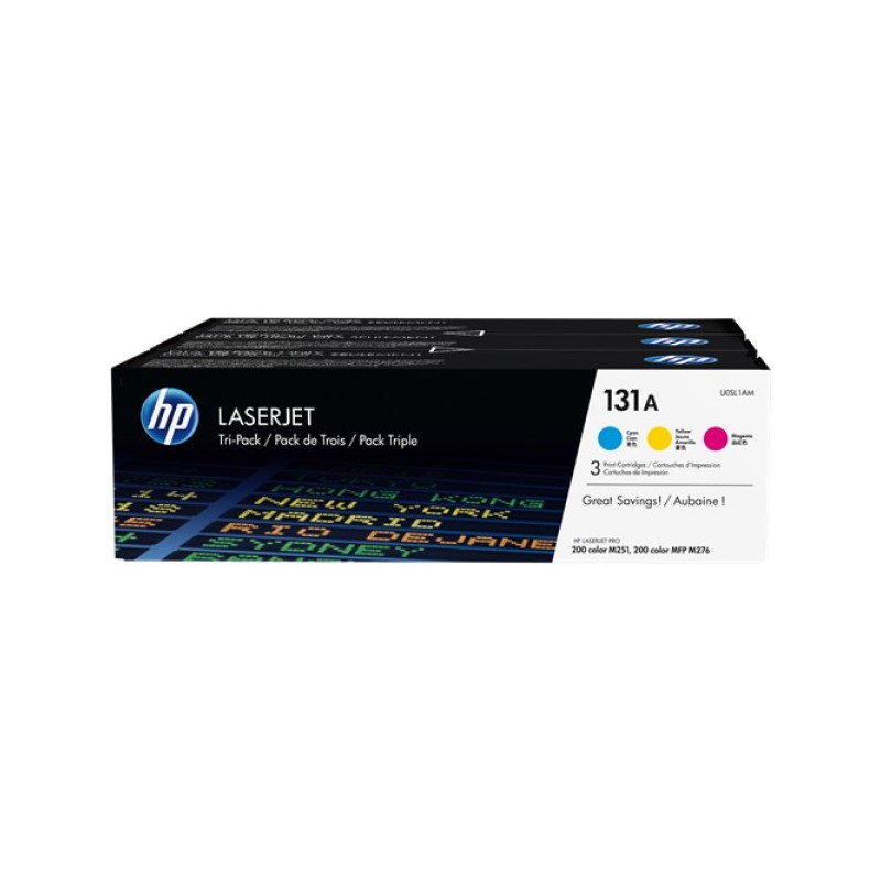 ORIGINAL HP Multipack ciano / magenta / giallo U0SL1AM 131A CF211A + CF212A + CF213A