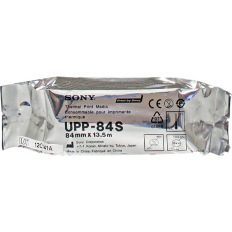ORIGINAL Sony Carta Bianco UPP-84S Carta Termica, Rotolo, 84mm x 13,5m