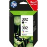 ORIGINAL HP Multipack nero / differenti colori X4D37AE 302