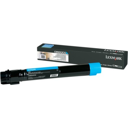 ORIGINAL Lexmark toner ciano X950X2CG X950/952/954 ~22000 Seiten alta capacità